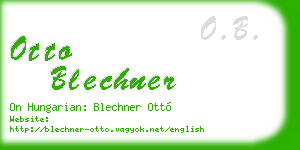 otto blechner business card
